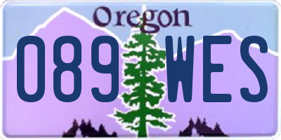 OR license plate 089WES