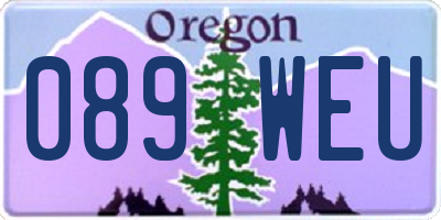 OR license plate 089WEU