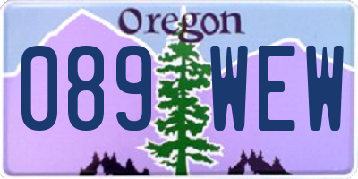 OR license plate 089WEW
