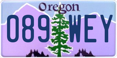OR license plate 089WEY