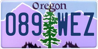 OR license plate 089WEZ