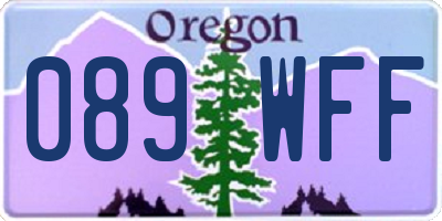 OR license plate 089WFF