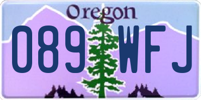 OR license plate 089WFJ