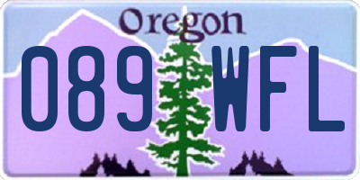 OR license plate 089WFL