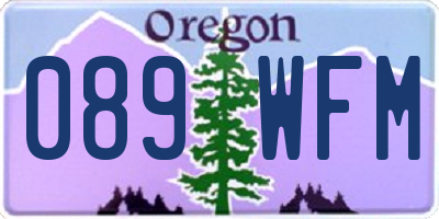 OR license plate 089WFM