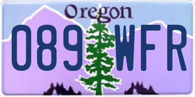 OR license plate 089WFR