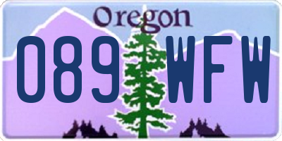 OR license plate 089WFW