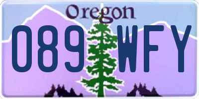 OR license plate 089WFY