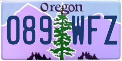 OR license plate 089WFZ