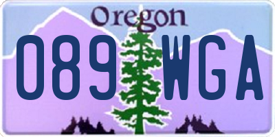OR license plate 089WGA