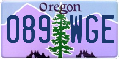 OR license plate 089WGE
