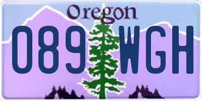 OR license plate 089WGH