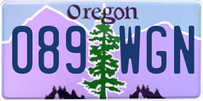 OR license plate 089WGN