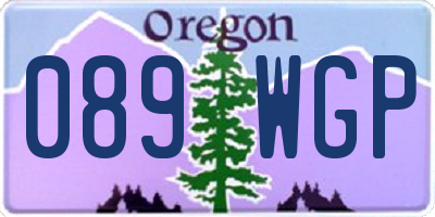 OR license plate 089WGP