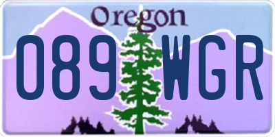 OR license plate 089WGR