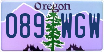 OR license plate 089WGW