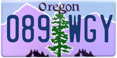 OR license plate 089WGY