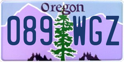 OR license plate 089WGZ