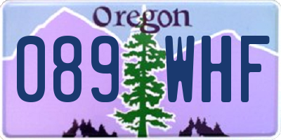 OR license plate 089WHF