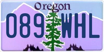OR license plate 089WHL