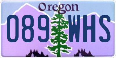 OR license plate 089WHS