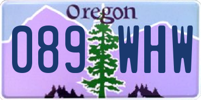 OR license plate 089WHW