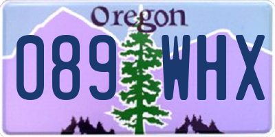 OR license plate 089WHX