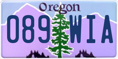 OR license plate 089WIA