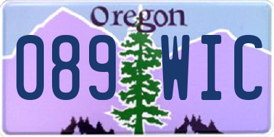 OR license plate 089WIC