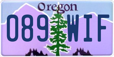 OR license plate 089WIF