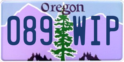 OR license plate 089WIP