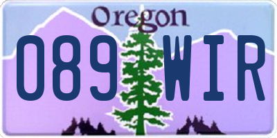 OR license plate 089WIR