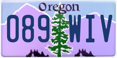 OR license plate 089WIV
