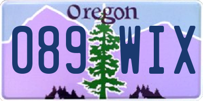 OR license plate 089WIX