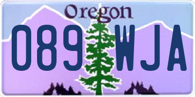 OR license plate 089WJA