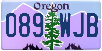 OR license plate 089WJB