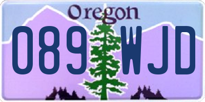 OR license plate 089WJD