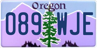 OR license plate 089WJE