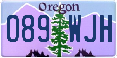 OR license plate 089WJH