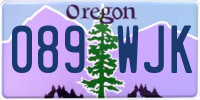 OR license plate 089WJK