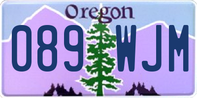 OR license plate 089WJM