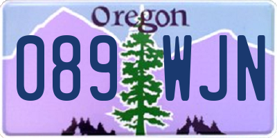 OR license plate 089WJN