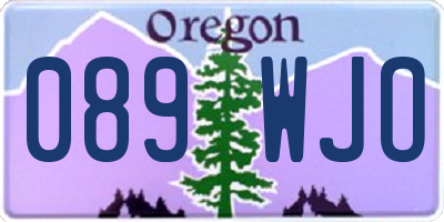 OR license plate 089WJO