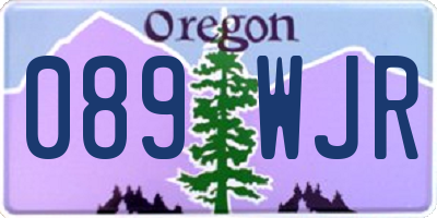 OR license plate 089WJR