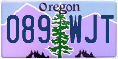 OR license plate 089WJT