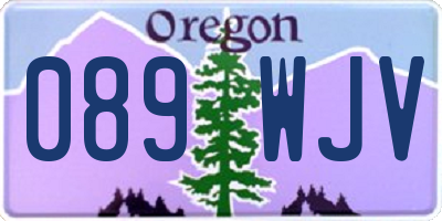 OR license plate 089WJV