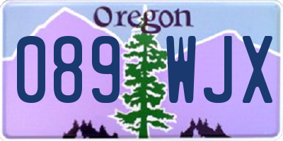 OR license plate 089WJX