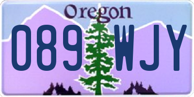 OR license plate 089WJY