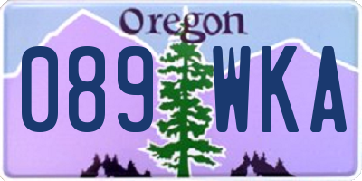 OR license plate 089WKA