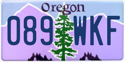 OR license plate 089WKF